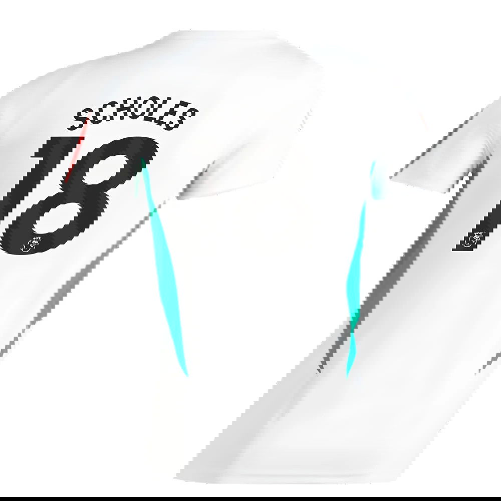 2023-2024 Man Utd Training Jersey (White) - Ladies (Scholes 18)