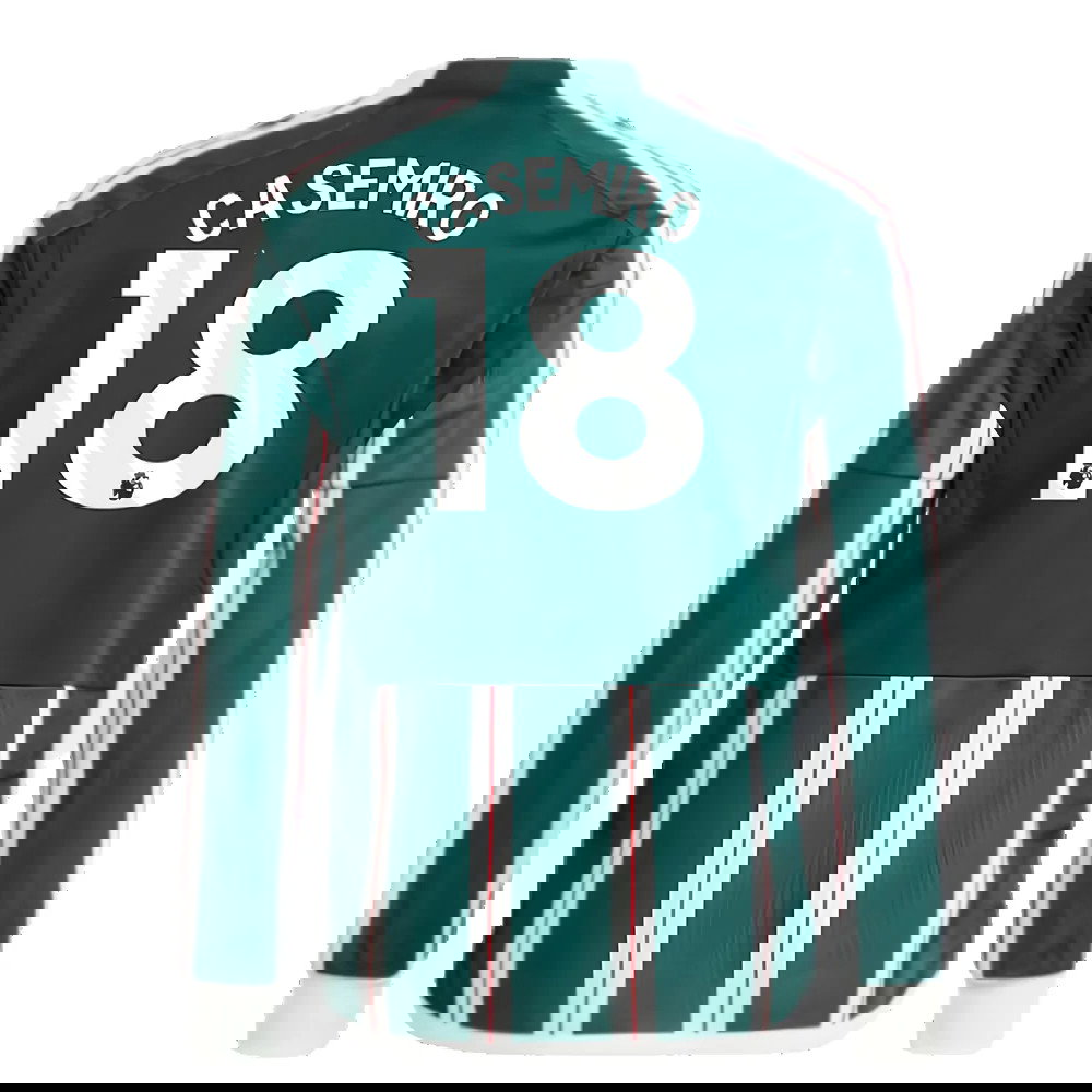 2023-2024 Man Utd Away Long Sleeve Shirt (Kids) (Casemiro 18)