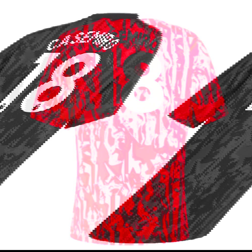 2023-2024 Man Utd Pre-Match Shirt (Red) - Kids (Casemiro 18)