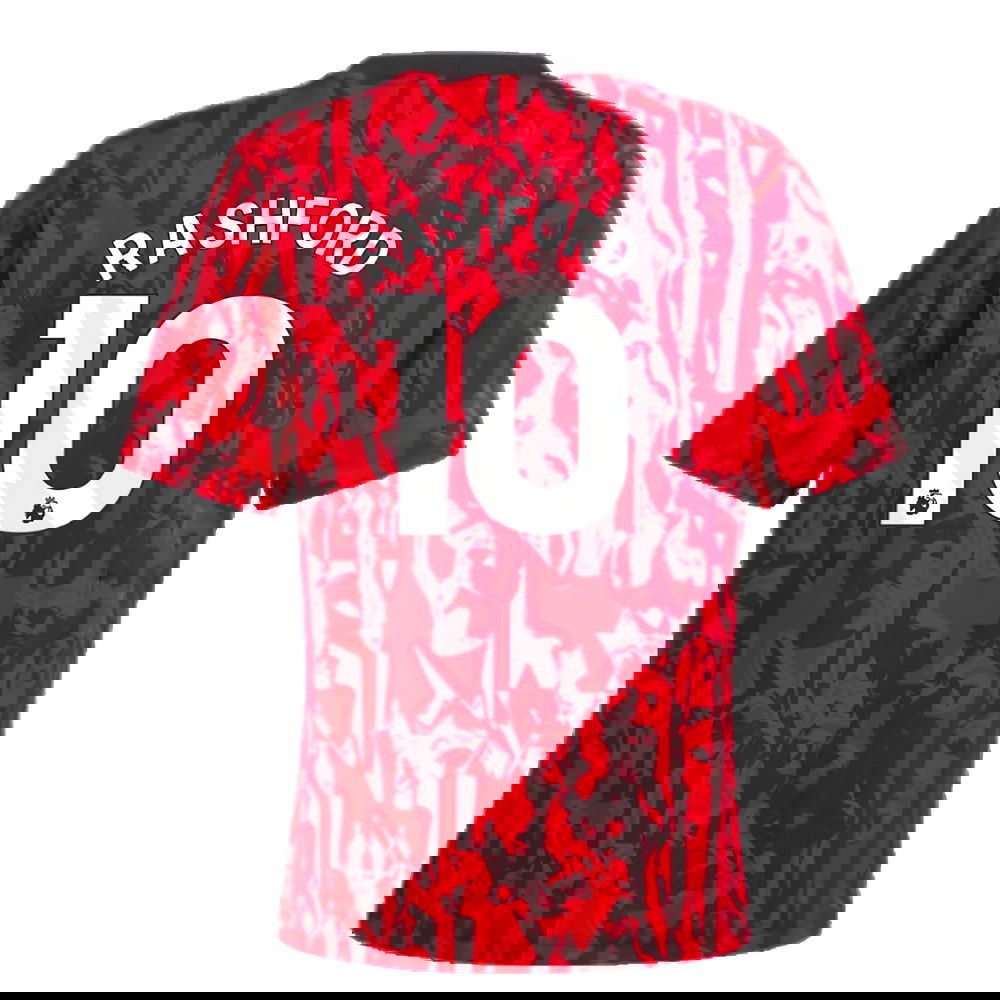 2023-2024 Man Utd Pre-Match Shirt (Red) - Kids (Rashford 10)