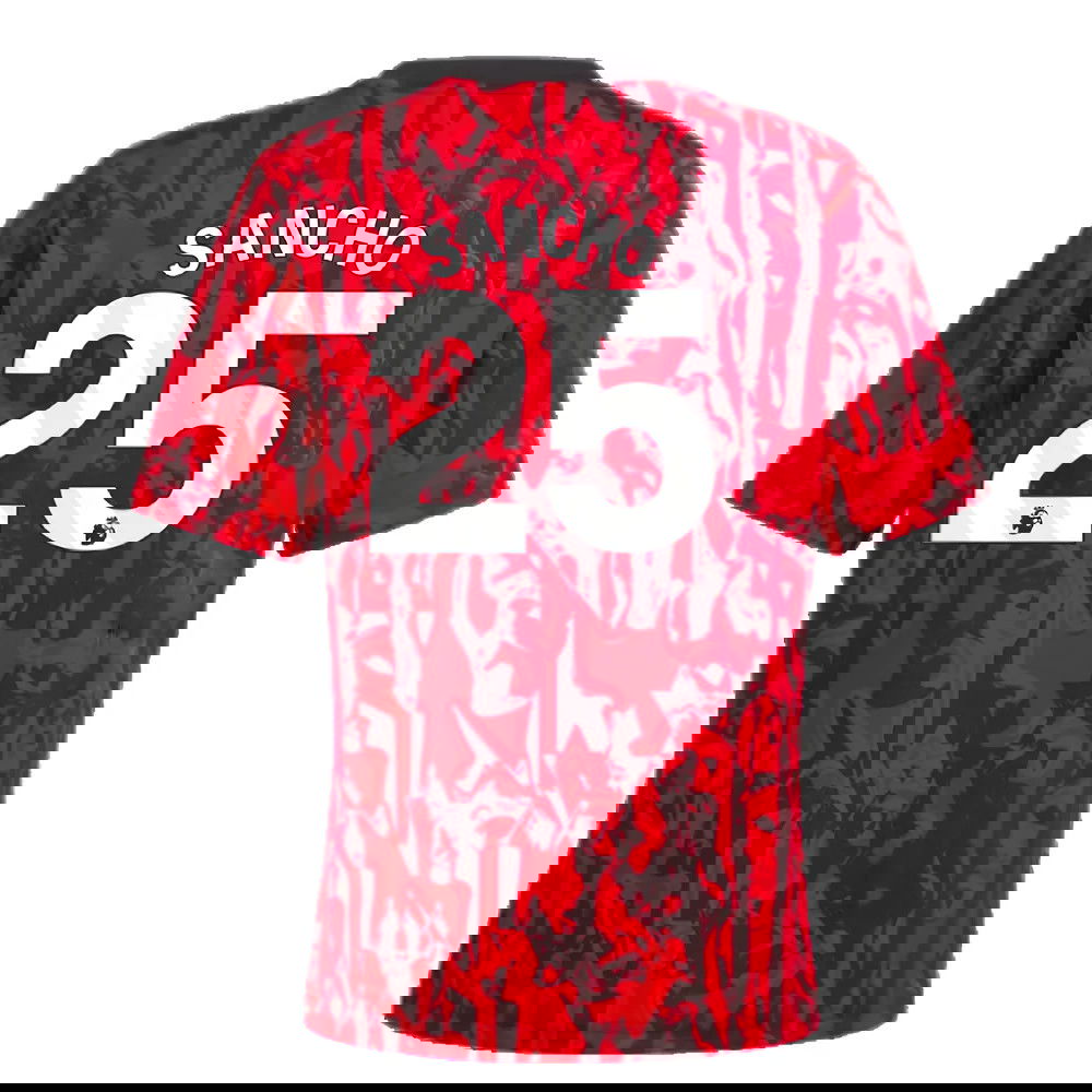 2023-2024 Man Utd Pre-Match Shirt (Red) - Kids (Sancho 25)