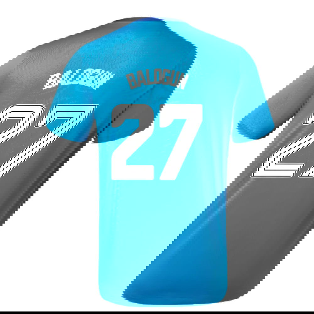 2023-2024 Rangers Players Training Tee (Deep Water) (Balogun 27)