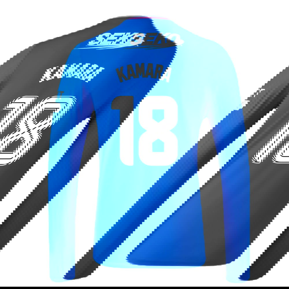 2023-2024 Rangers Long Sleeve Home Shirt (Kamara 18)