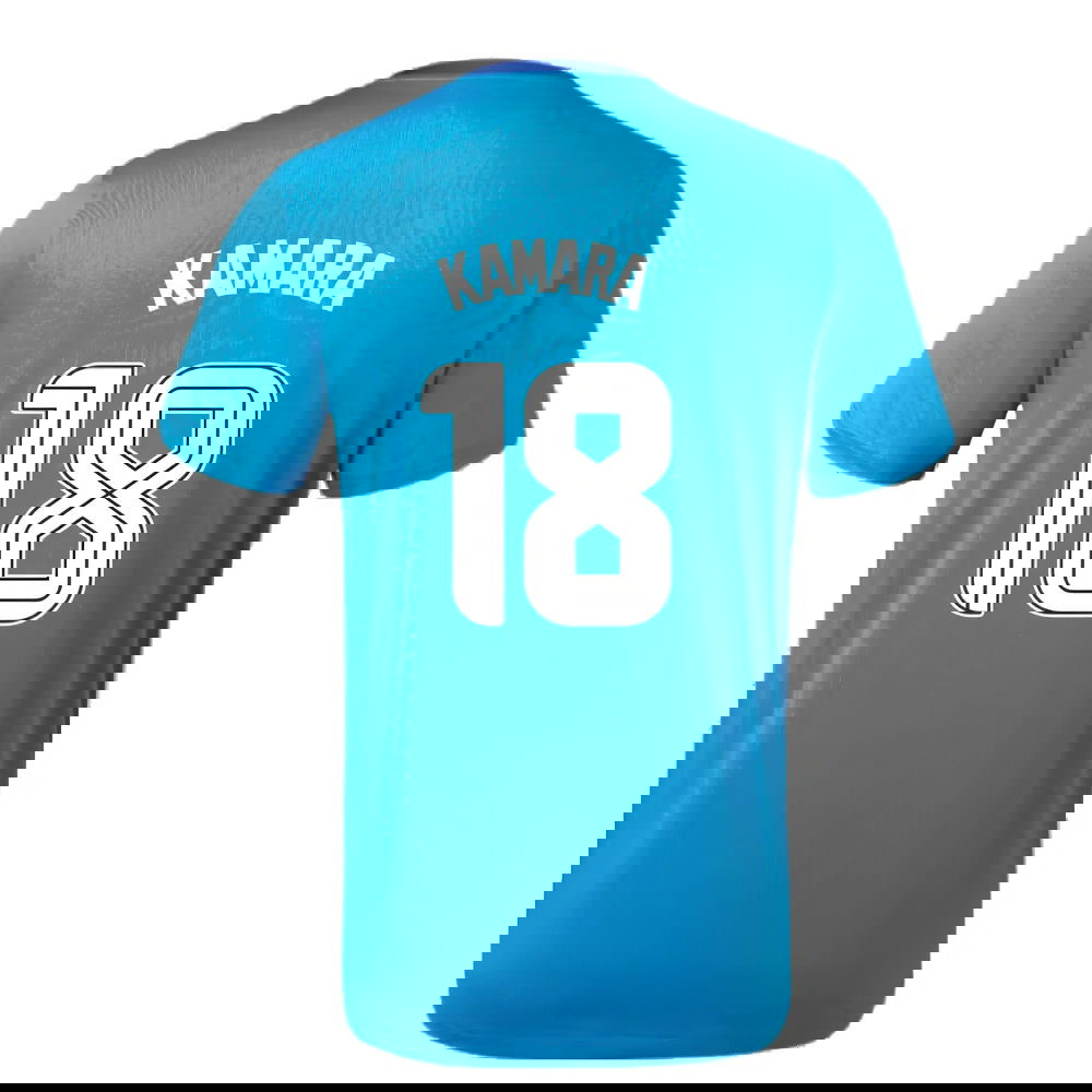 2023-2024 Rangers Players Training Tee (Deep Water) (Kamara 18)