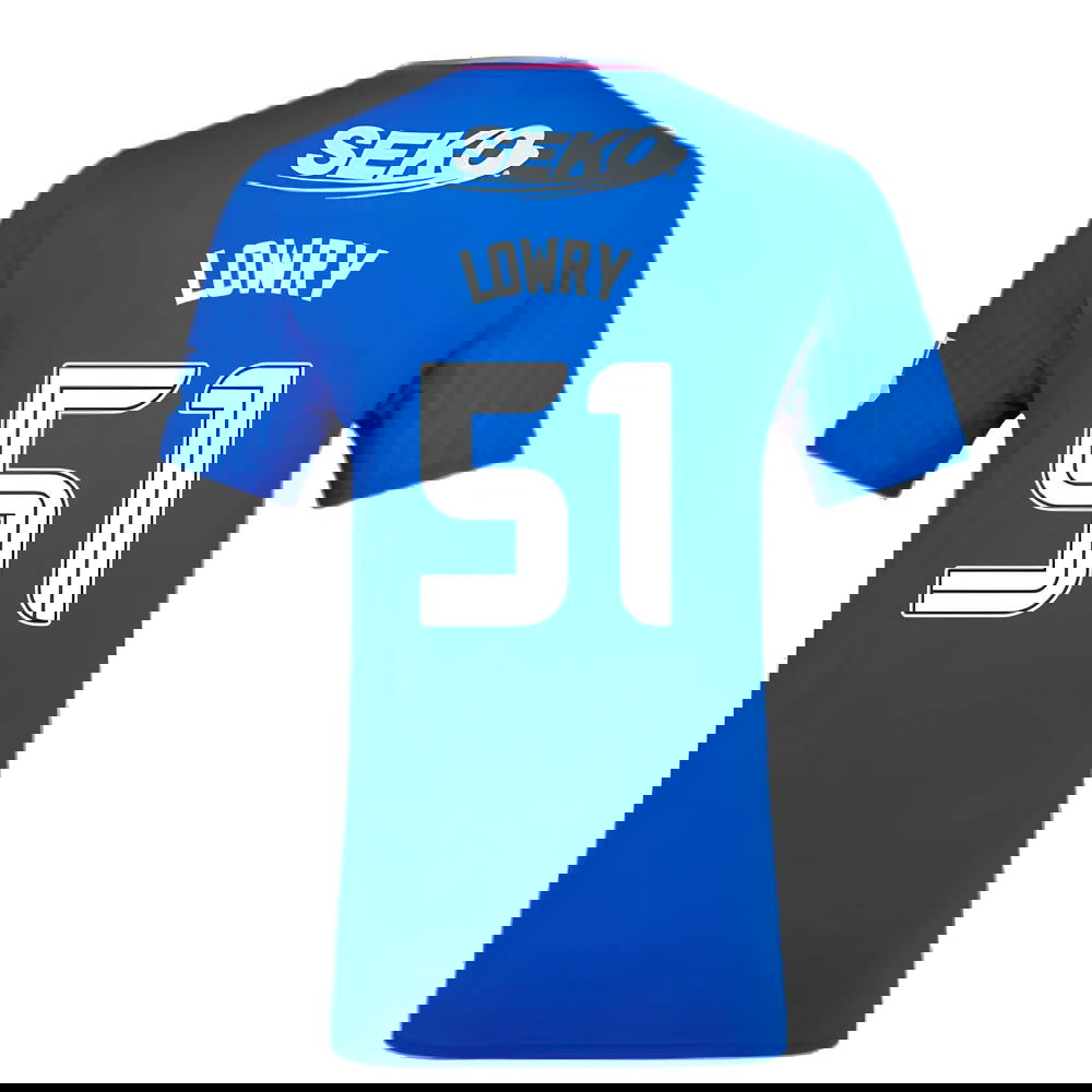 2023-2024 Rangers Pro Authentic Home Shirt (Lowry 51)