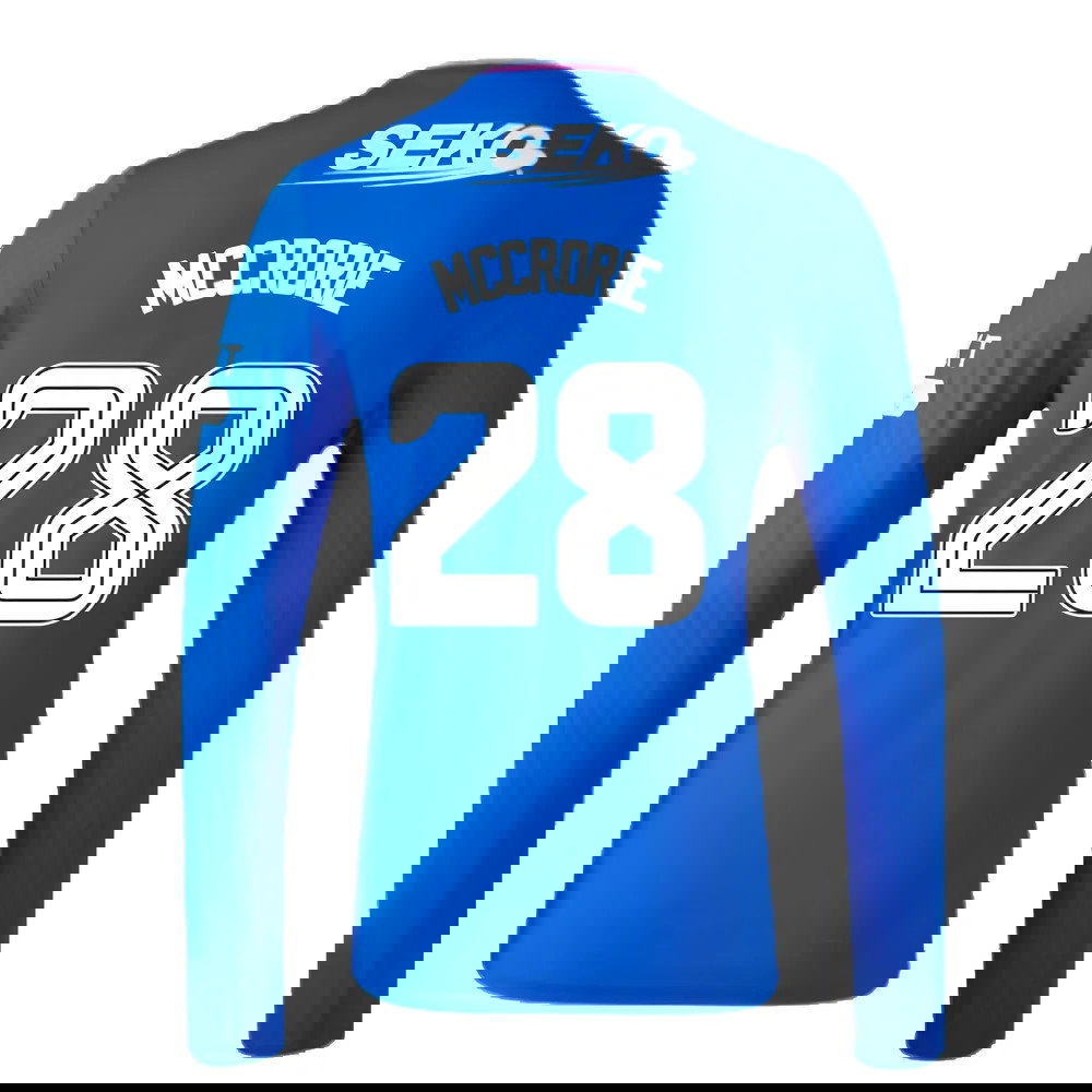 2023-2024 Rangers Long Sleeve Home Shirt (McCrorie 28)