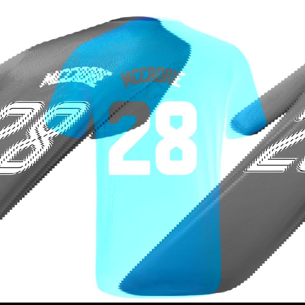 2023-2024 Rangers Players Training Tee (Deep Water) (McCrorie 28)