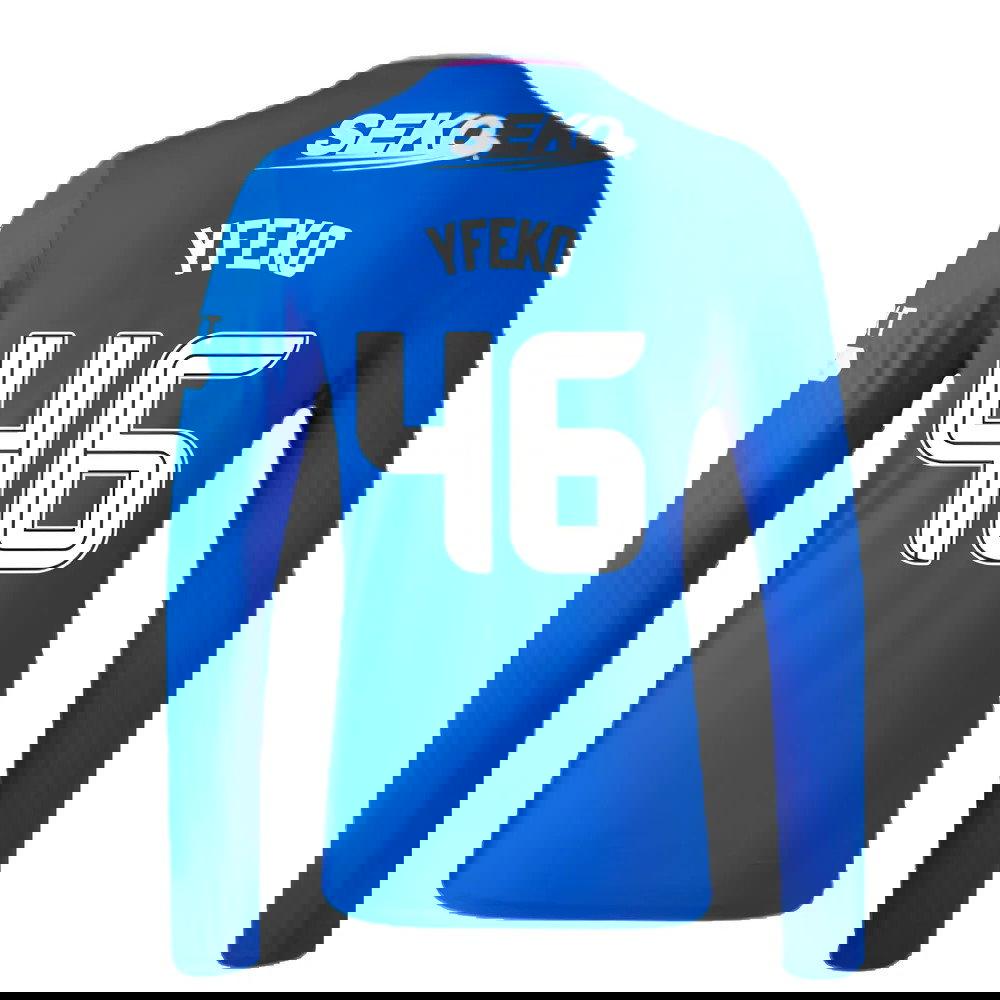 2023-2024 Rangers Long Sleeve Home Shirt (Yfeko 46)