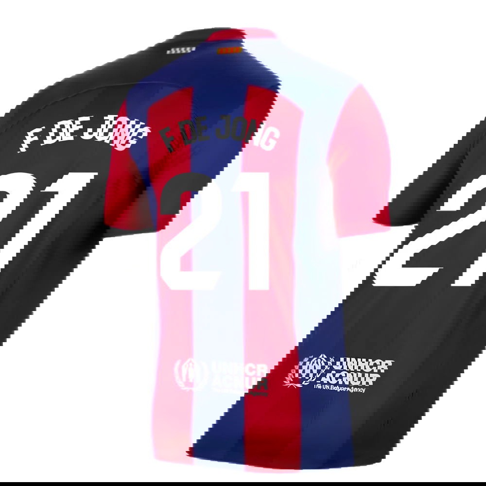 2023-2024 Barcelona Home Shirt (F De Jong 21)