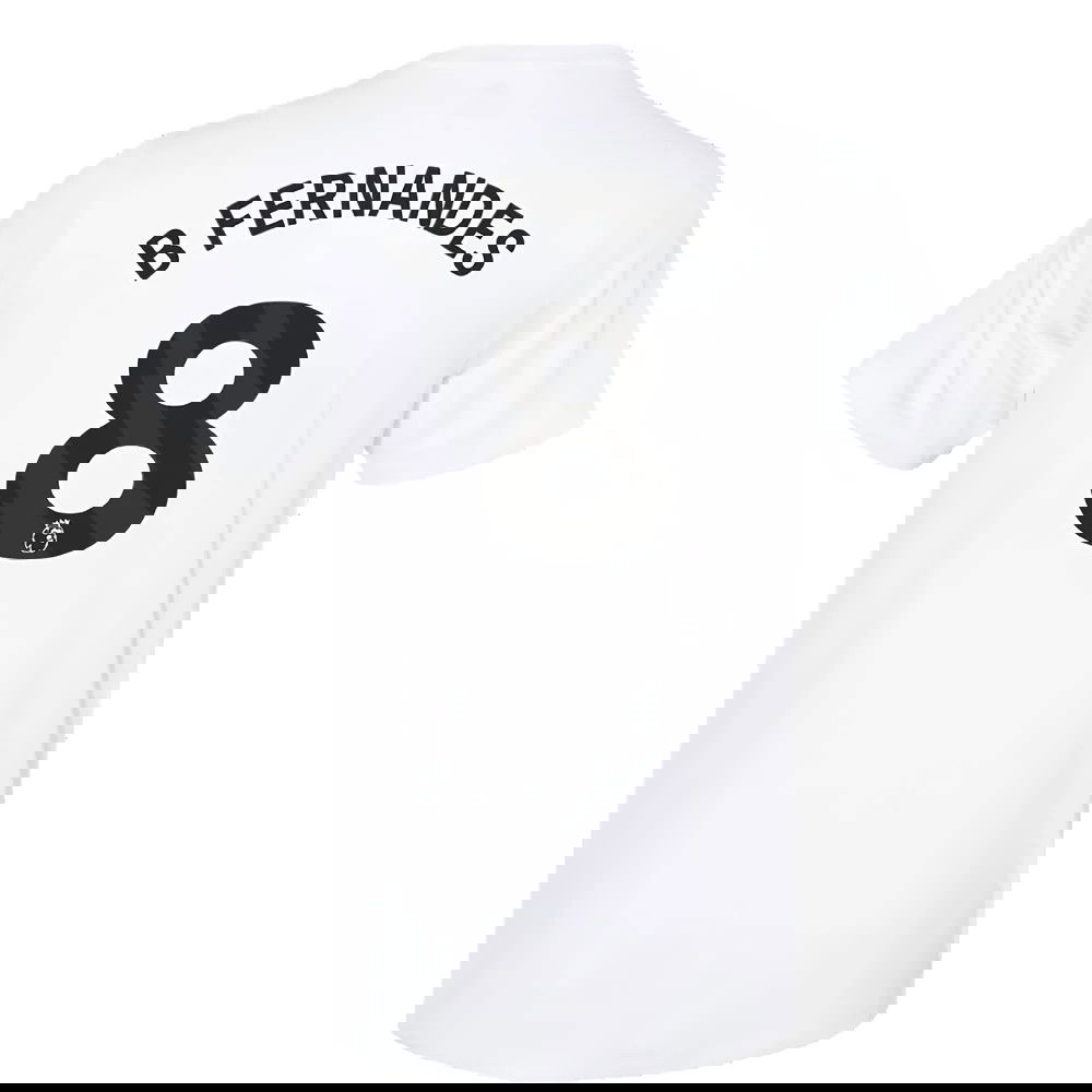 2023-2024 Man Utd Training Tee (White) (B Fernandes 8)