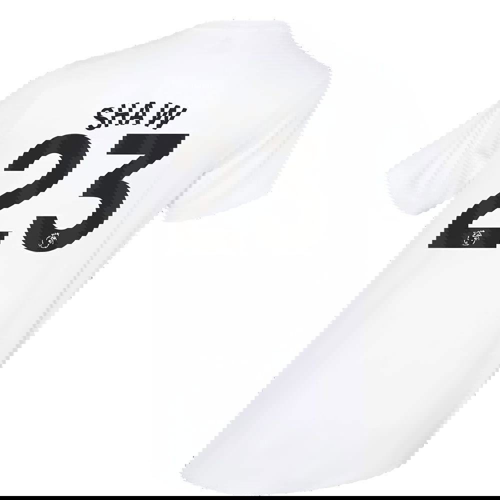 2023-2024 Man Utd Training Tee (White) (Shaw 23)