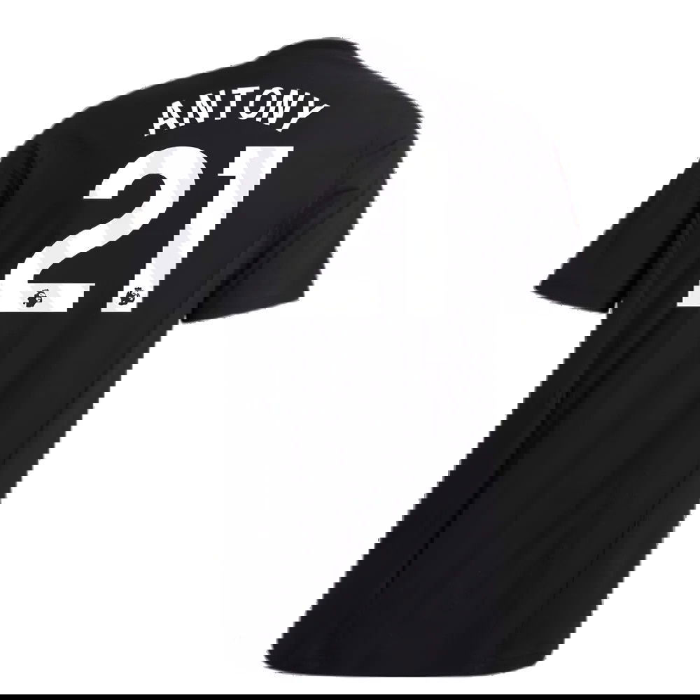 2023-2024 Man Utd Training Tee (Black) (Antony 21)