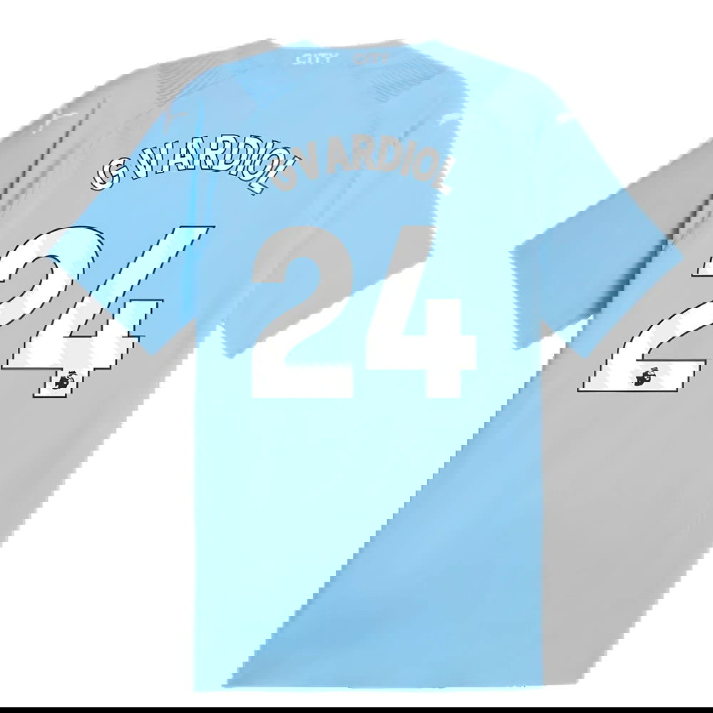 2023-2024 Man City Authentic Home Shirt (Gvardiol 24)