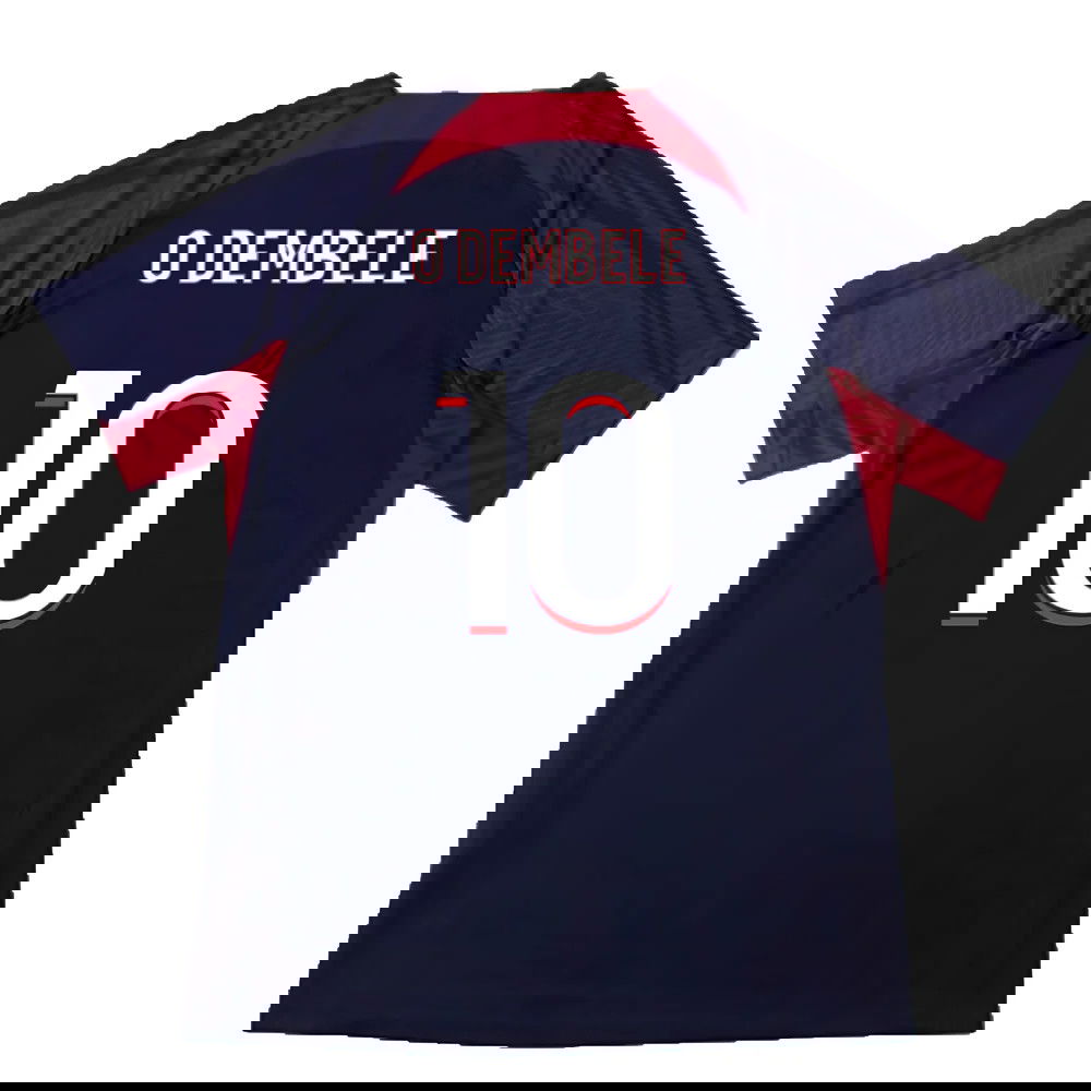 2023-2024 PSG Dri-Fit Strike Training Shirt (Navy) (O Dembele 10)