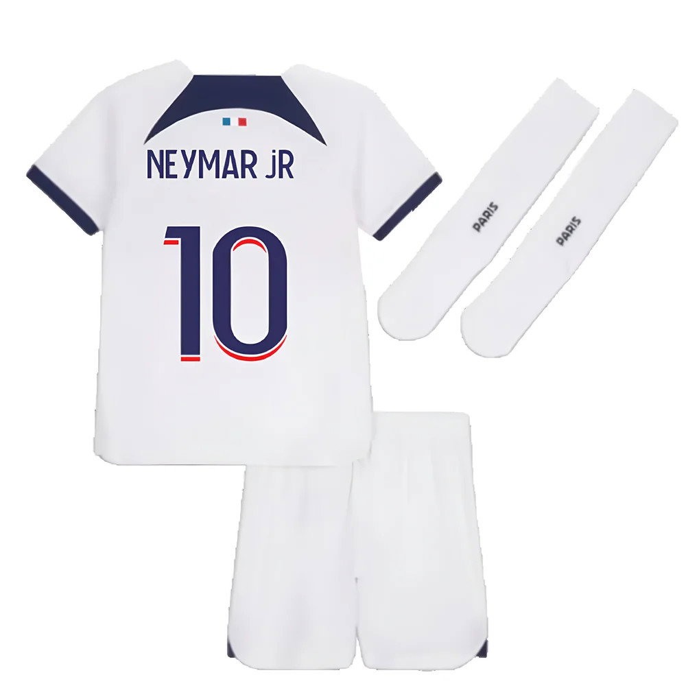 2023-2024 PSG Away Little Boys Mini Kit (Neymar JR 10)