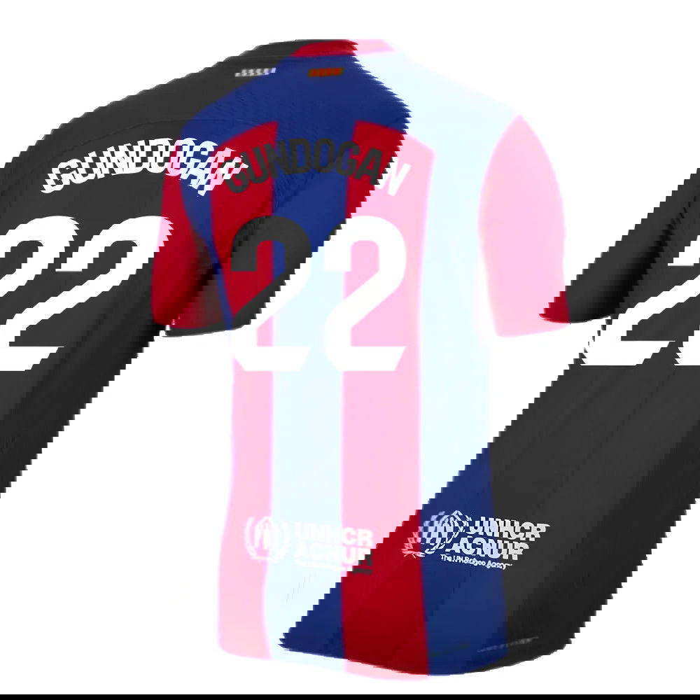 2023-2024 Barcelona Authentic Home Shirt (Gundogan 22)