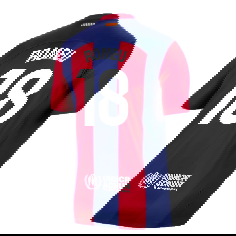 2023-2024 Barcelona Home Shirt (Romeu 18)