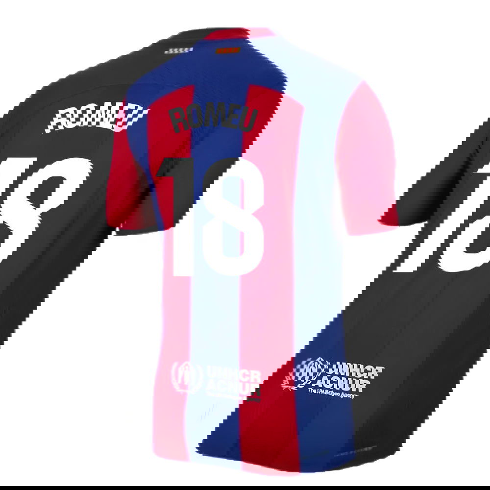 2023-2024 Barcelona Authentic Home Shirt (Romeu 18)