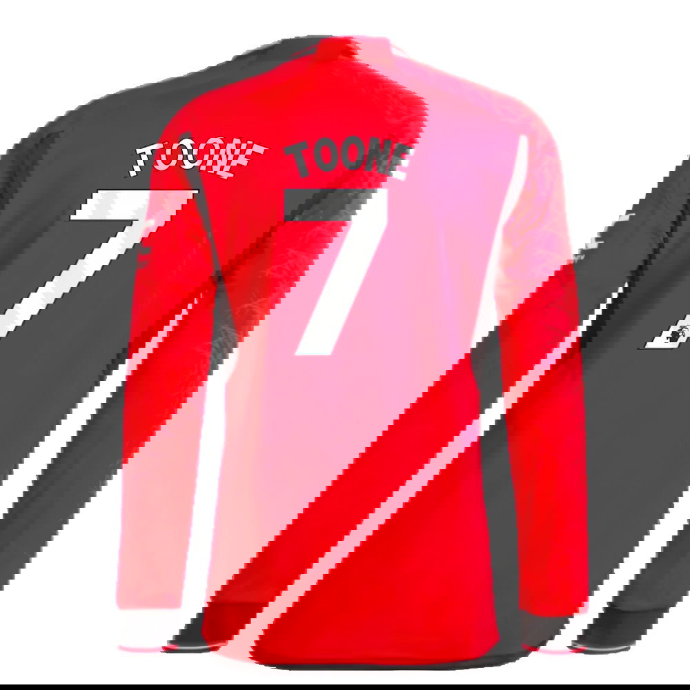 2023-2024 Man Utd Long Sleeve Home Shirt (Toone 7)