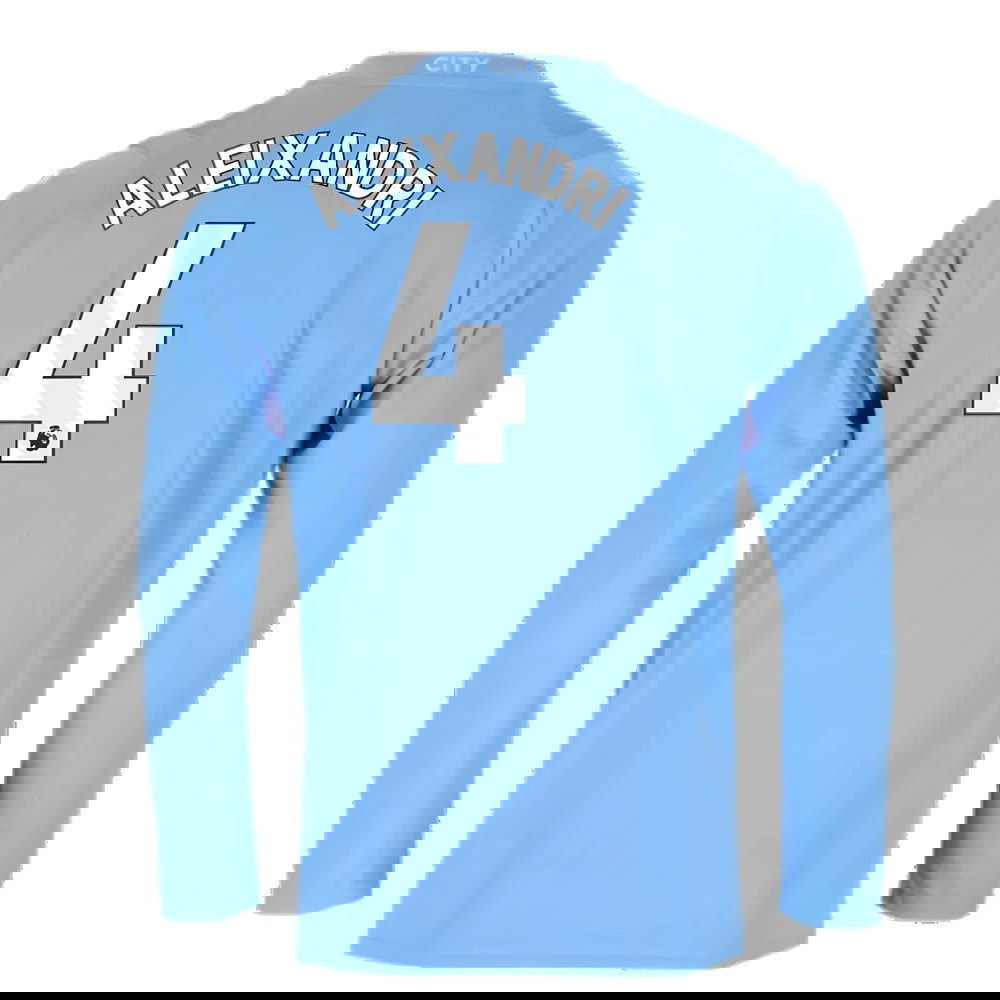 2023-2024 Man City Long Sleeve Home Shirt (Aleixandri 4)