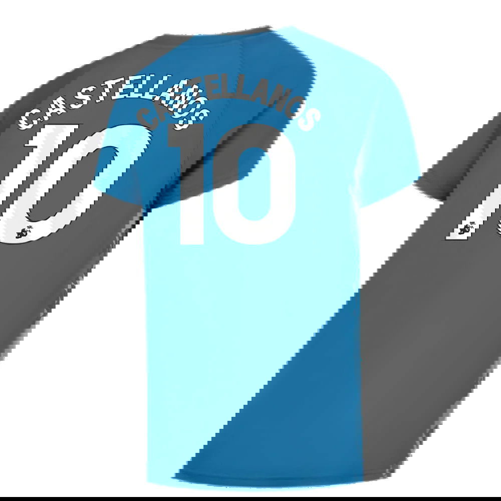 2023-2024 Man City Pre-Match Jersey (Lake Blue) (Castellanos 10)