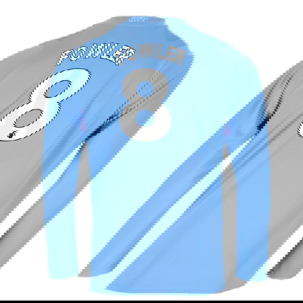 2023-2024 Man City Long Sleeve Home Shirt (Fowler 8)