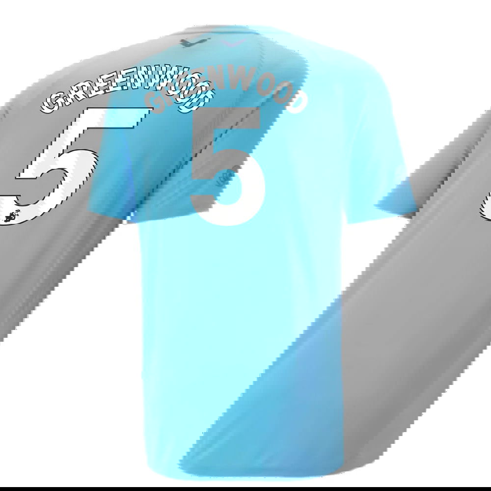 2023-2024 Man City Casuals Tee (Blue Wash) - Kids (Greenwood 5)