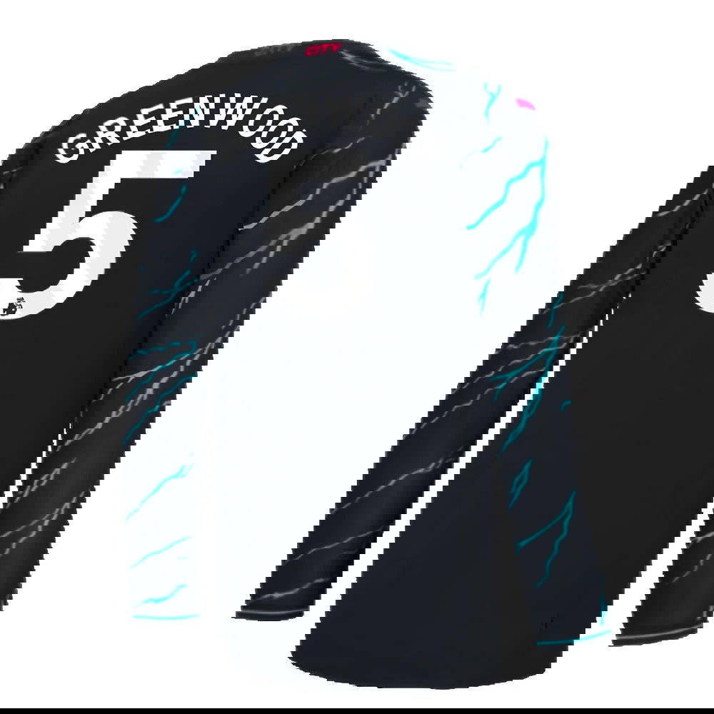 2023-2024 Man City Long Sleeve Third Shirt (Greenwood 5)