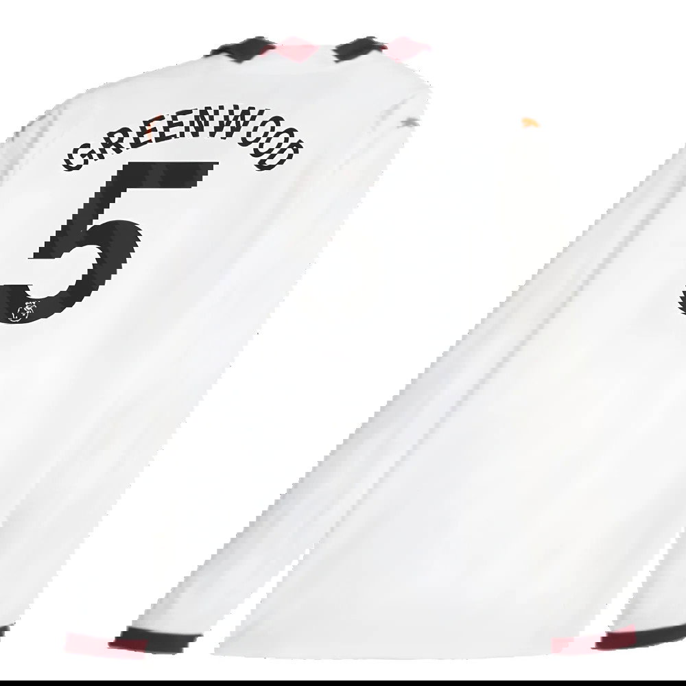 2023-2024 Man City Long Sleeve Away Shirt (Greenwood 5)