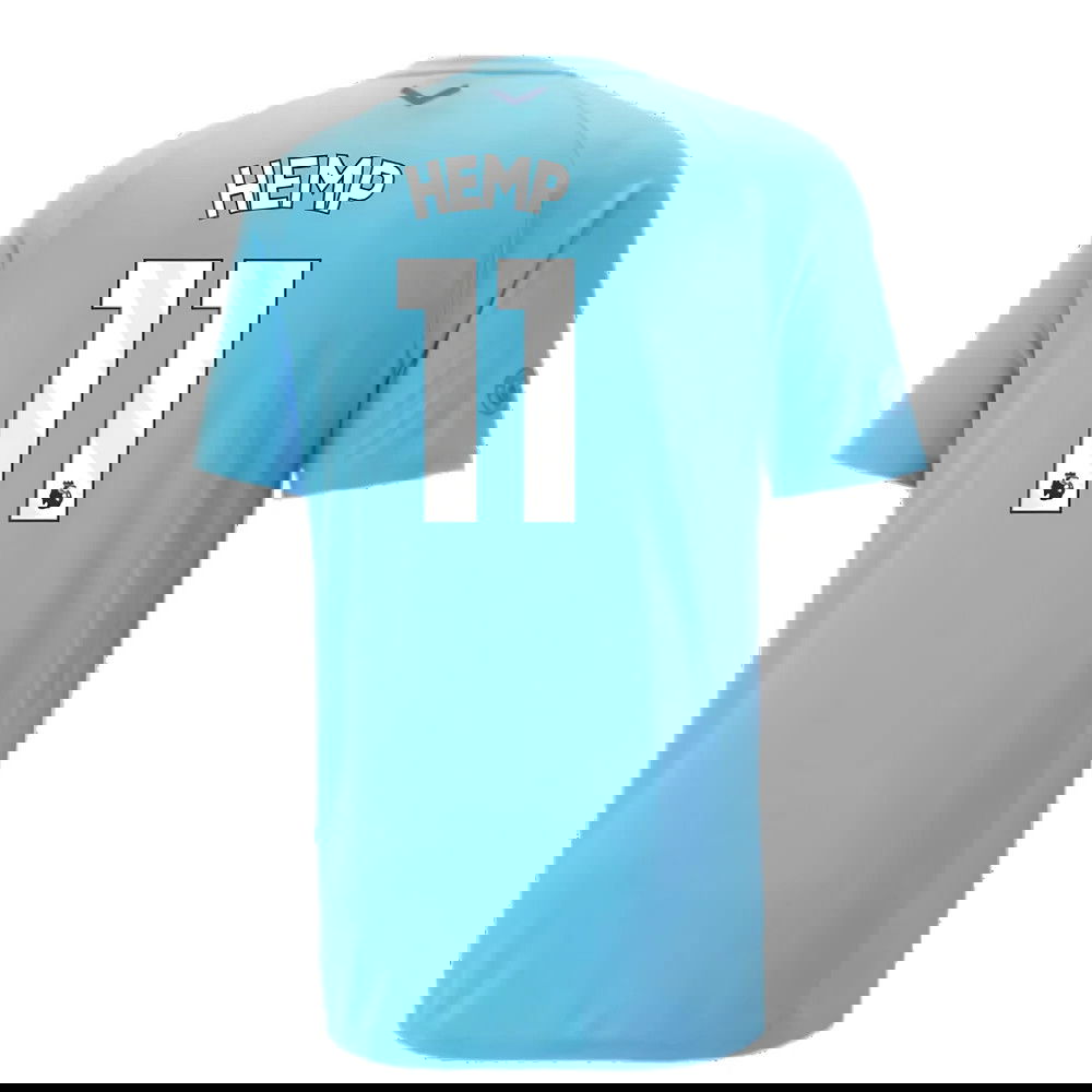 2023-2024 Man City Casuals Tee (Blue Wash) - Kids (Hemp 11)