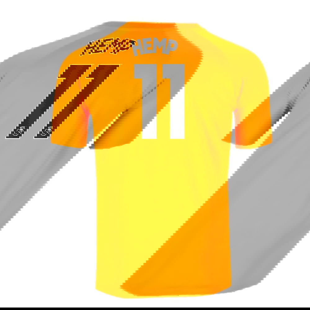 2023-2024 Man City Pre-Match Jersey (Orange) (Hemp 11)