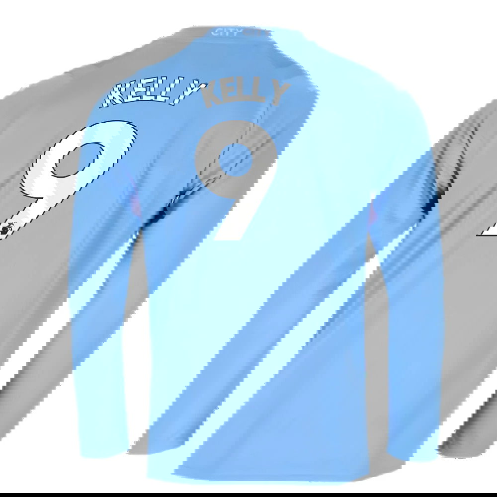 2023-2024 Man City Long Sleeve Home Shirt (Kelly 9)