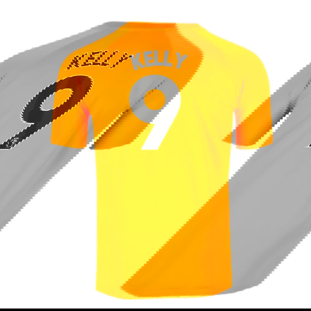 2023-2024 Man City Pre-Match Jersey (Orange) (Kelly 9)