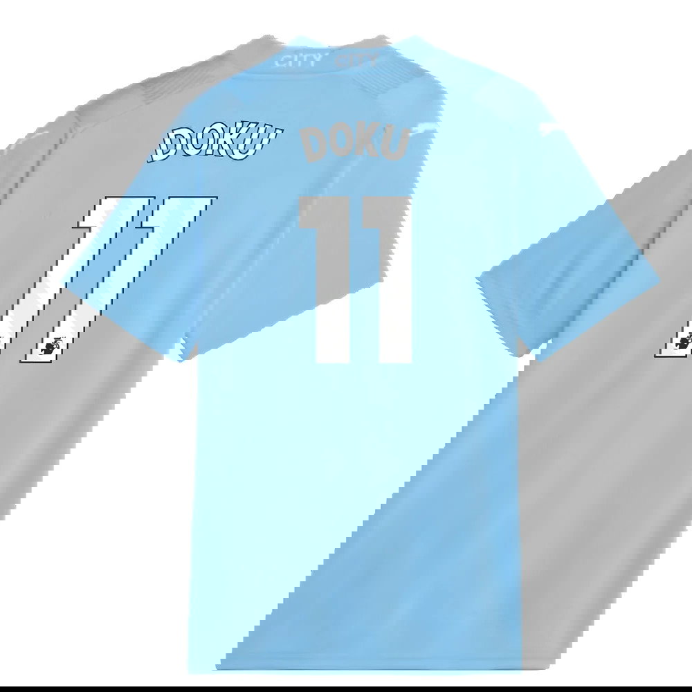 2023-2024 Man City Home Shirt (Kids) (Doku 11)