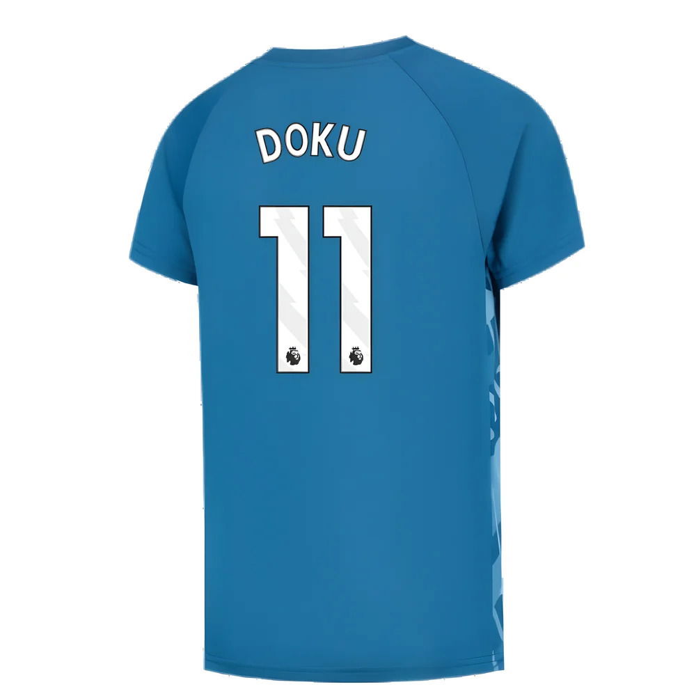 2023-2024 Man City Pre-Match Jersey (Lake Blue) - Kids (Doku 11)