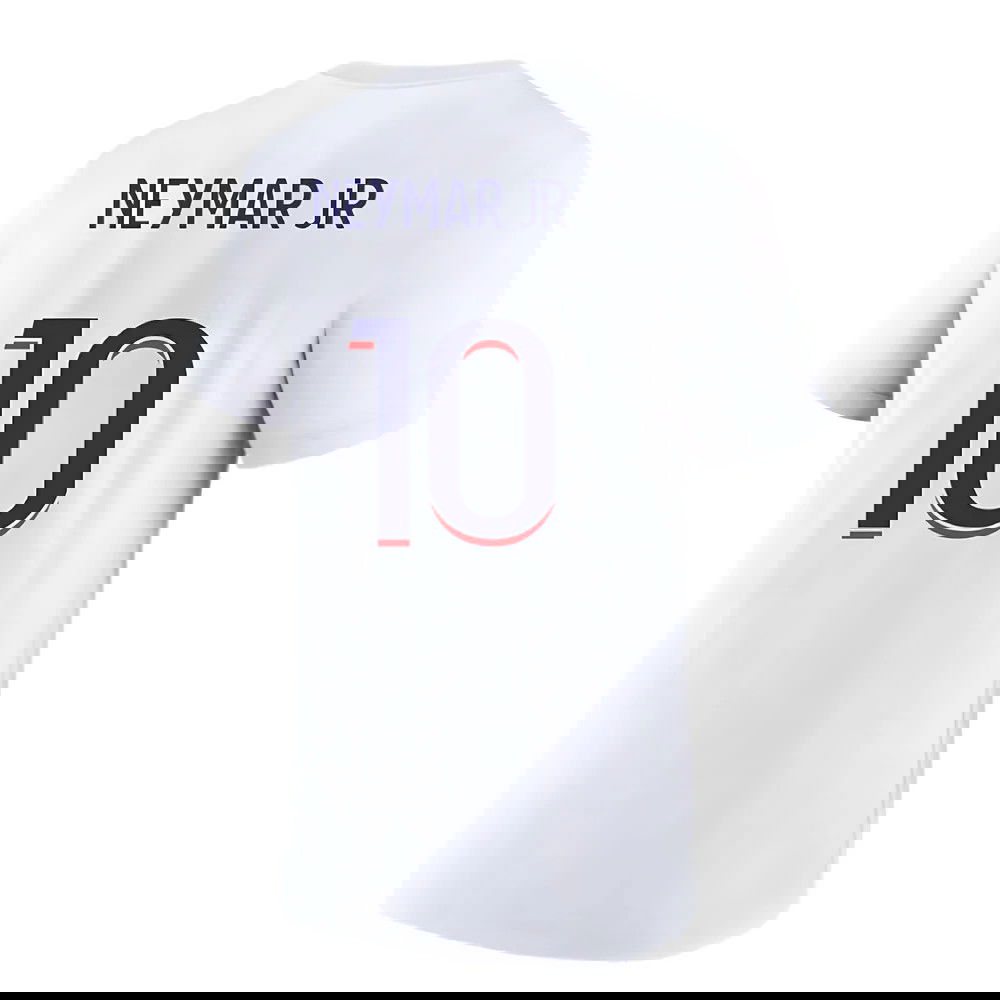 2023-2024 PSG Premium Essentials T-shirt (White) (Neymar JR 10)