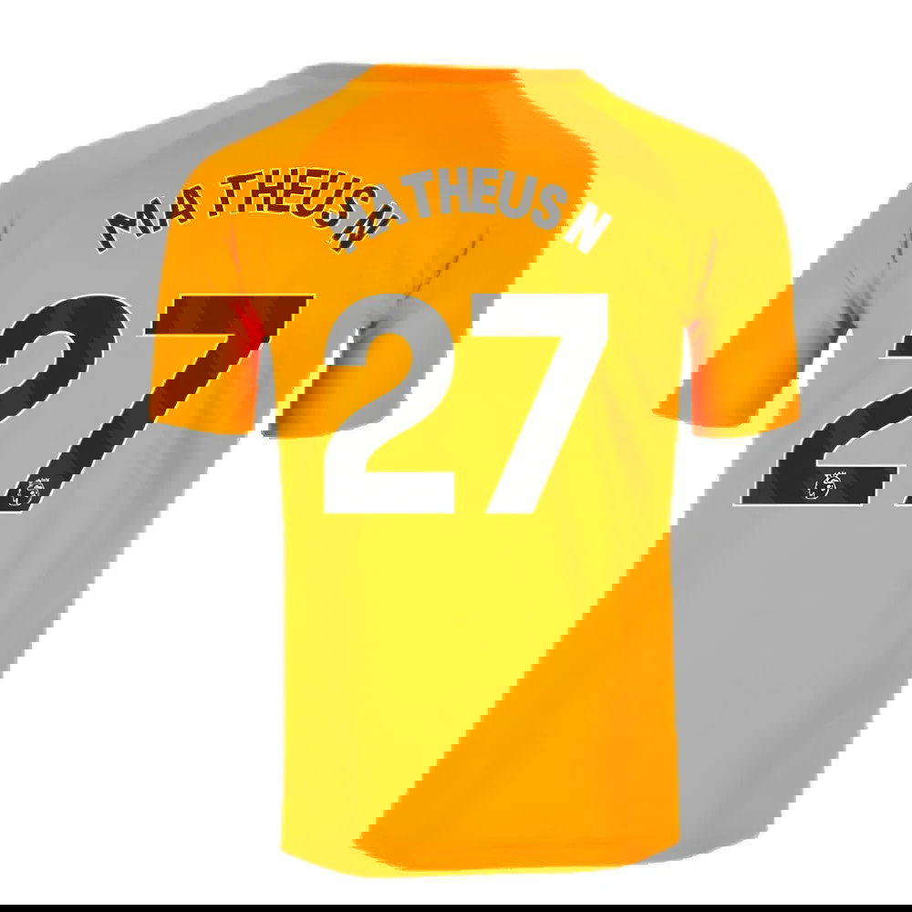 2023-2024 Man City Pre-Match Jersey (Orange) (Matheus N 27)