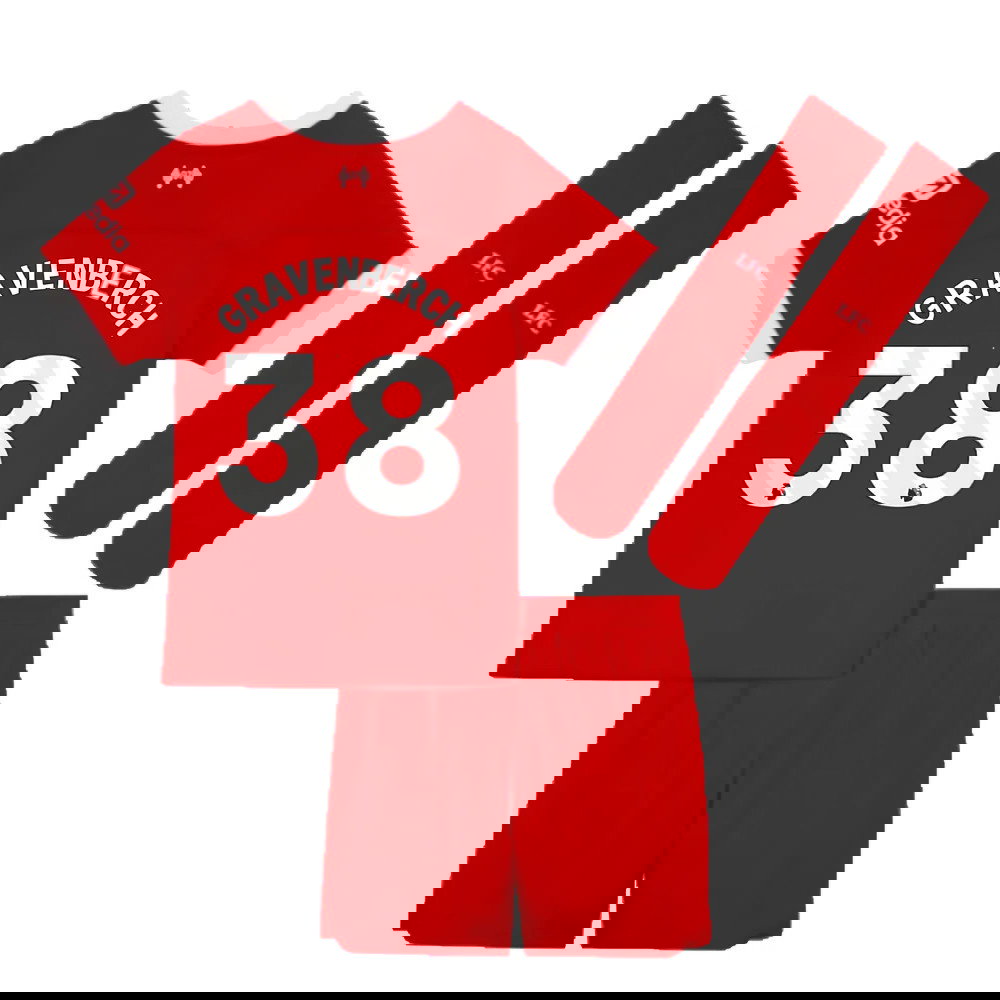 2023-2024 Liverpool Home Little Boys Mini Kit (Gravenberch 38)