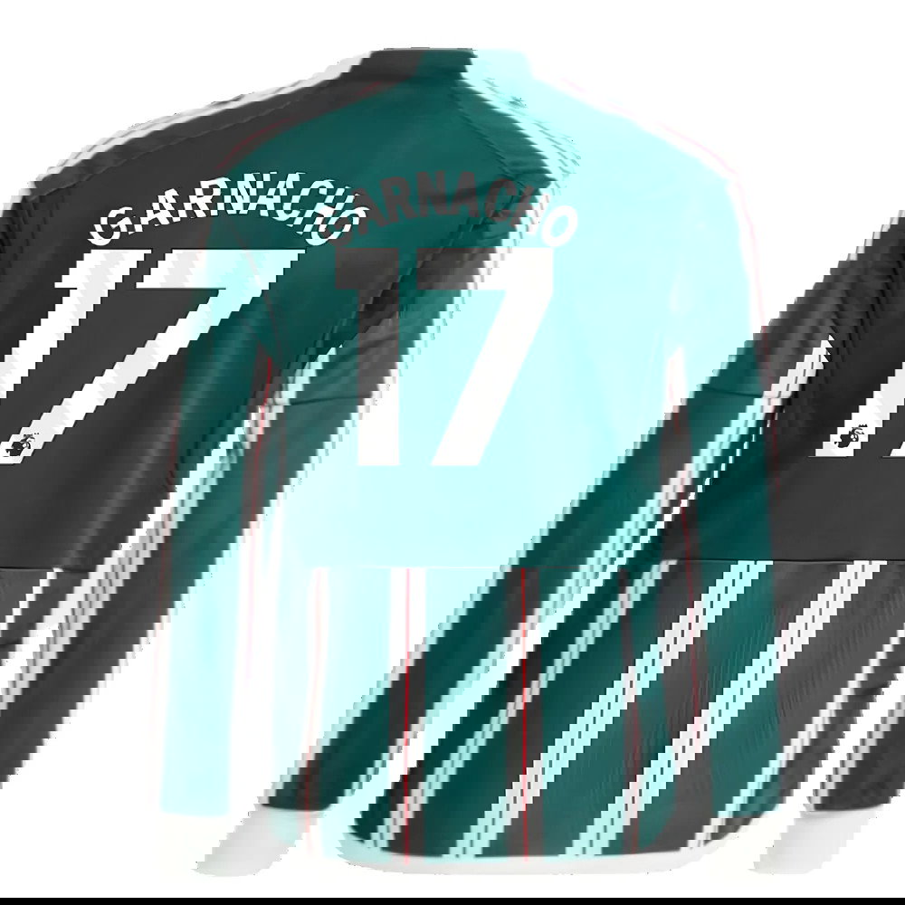 2023-2024 Man Utd Away Long Sleeve Shirt (Kids) (Garnacho 17)