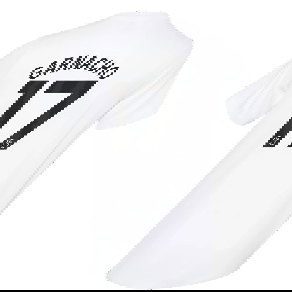 2023-2024 Man Utd Training Tee (White) (Garnacho 17)