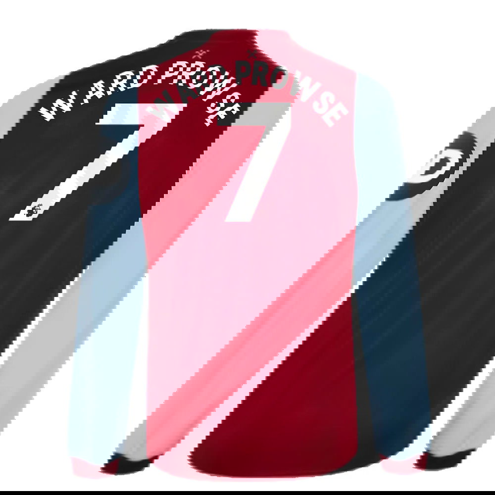 2023-2024 West Ham Long Sleeve Home Shirt (Kids) (Ward Prowse 7)