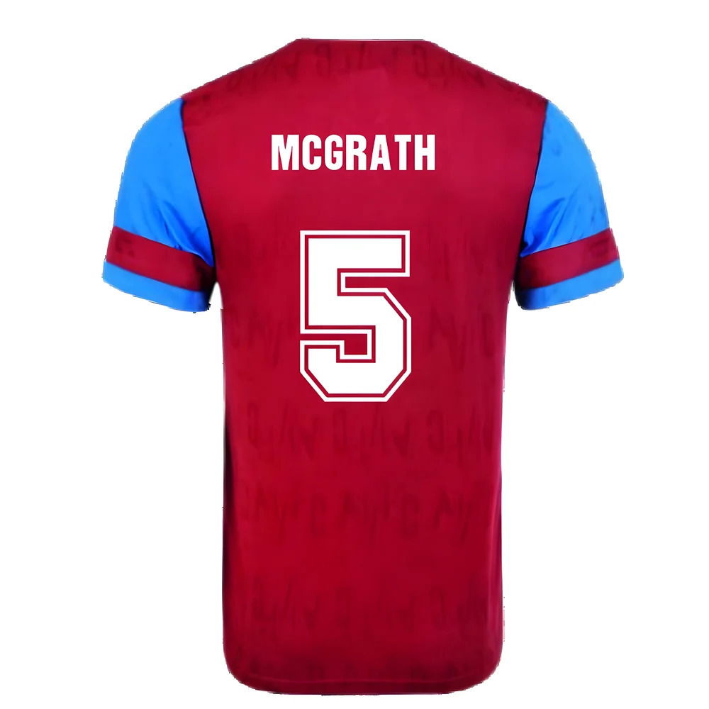 Score Draw Aston Villa 1992 Retro Football Shirt (McGrath 5)