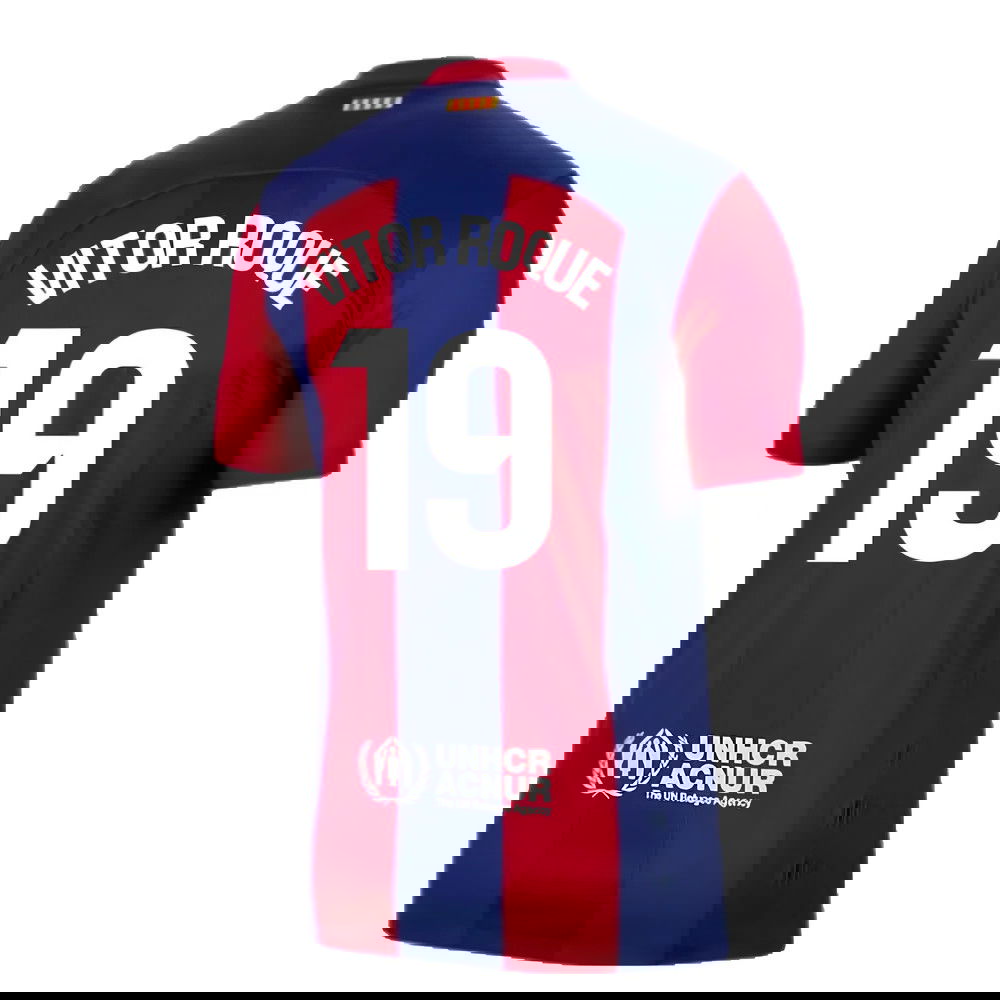 2023-2024 Barcelona Home Shirt (Vitor Roque 19)