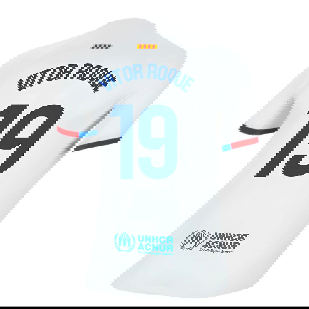 2023-2024 Barcelona Away Shirt (Kids) (Vitor Roque 19)