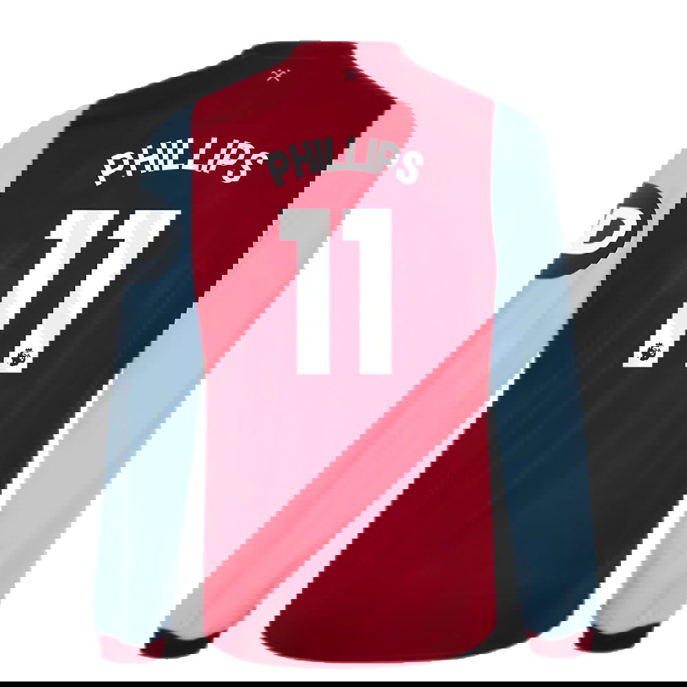 2023-2024 West Ham Long Sleeve Home Shirt (Kids) (Phillips 11)