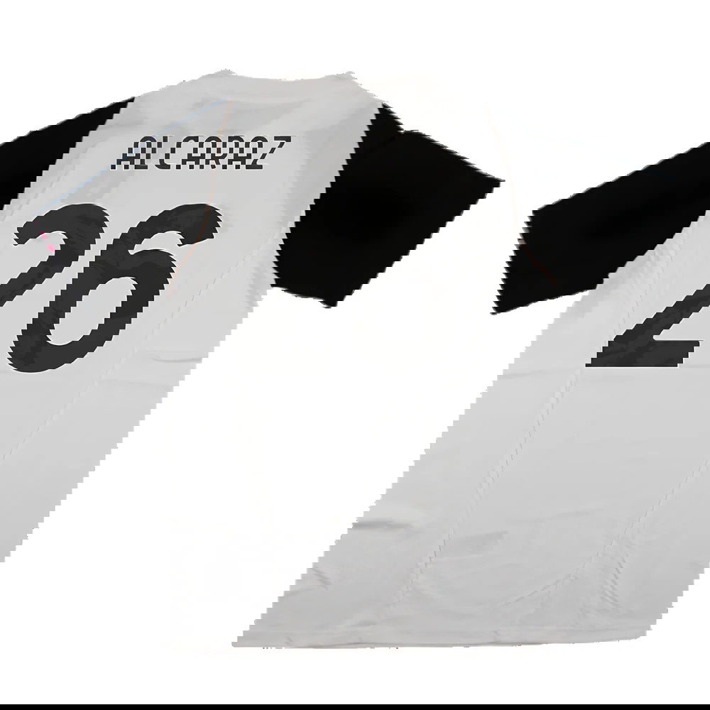 2023-2024 Juventus Cotton Tee (White) (Alcaraz 26)