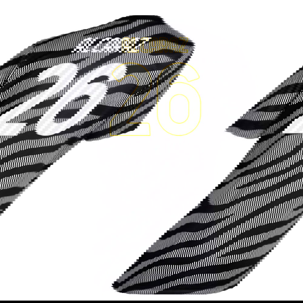 2023-2024 Juventus Pre-Match Shirt (Black) (Alcaraz 26)