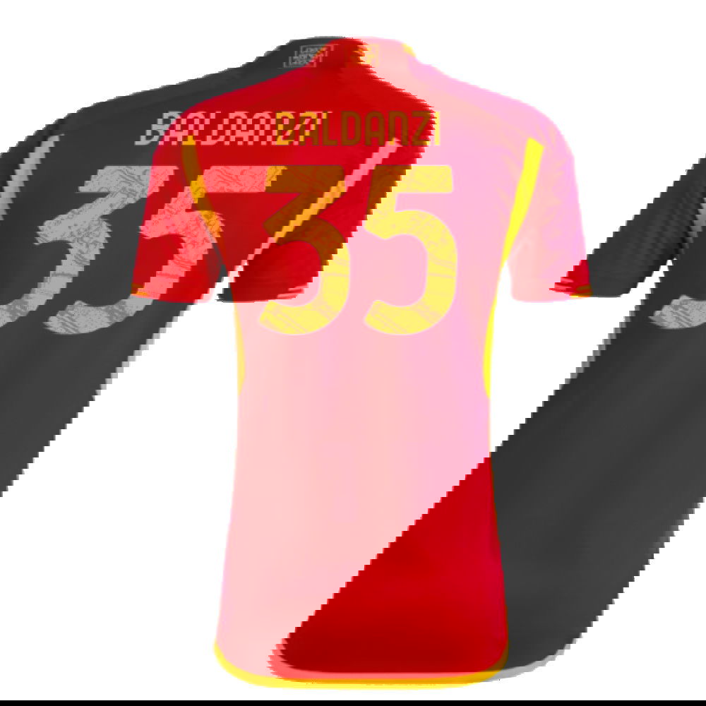 2023-2024 AS Roma Home Shirt (Baldanzi 35)