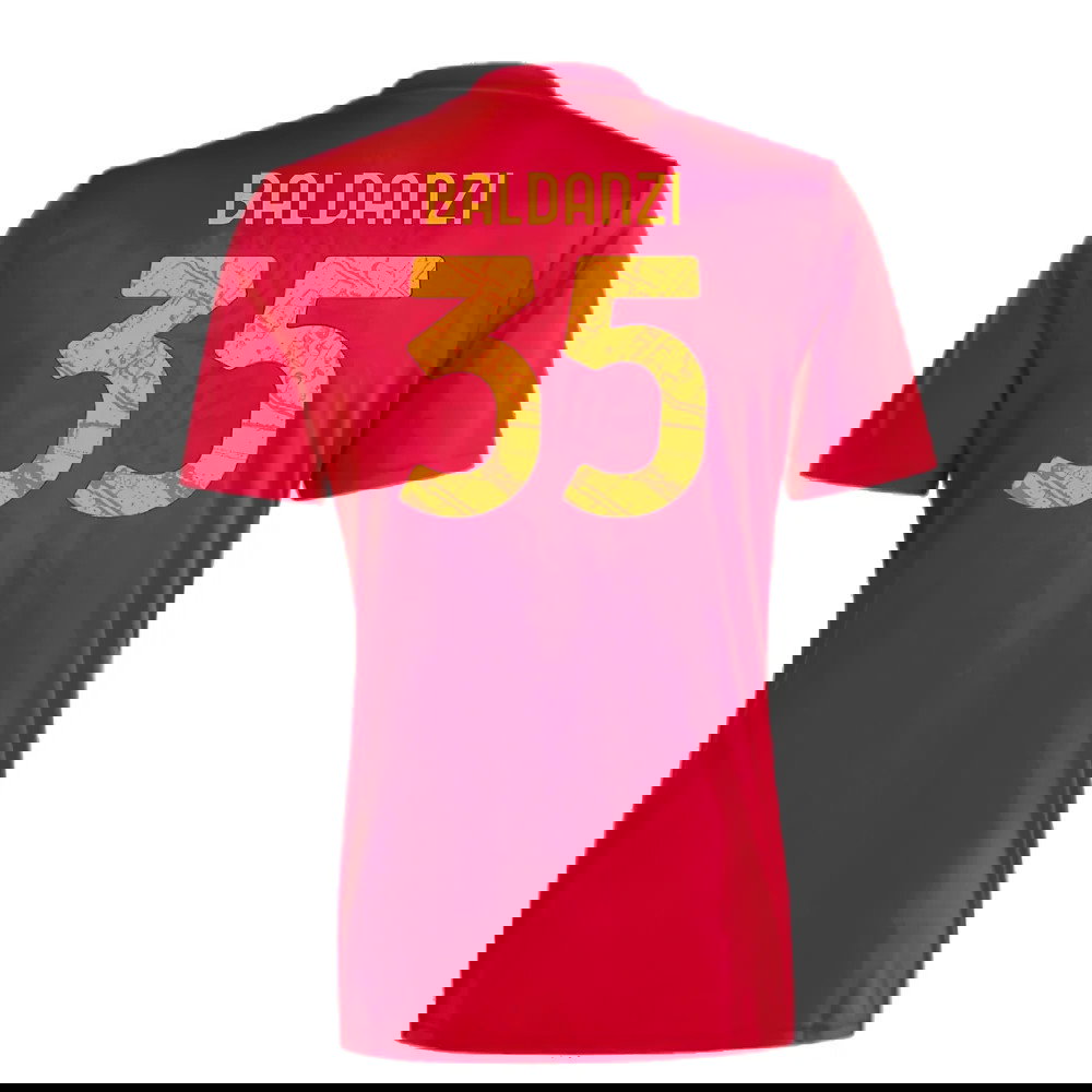 2023-2024 Roma Icon Pre-Match Shirt (Red) (Baldanzi 35)