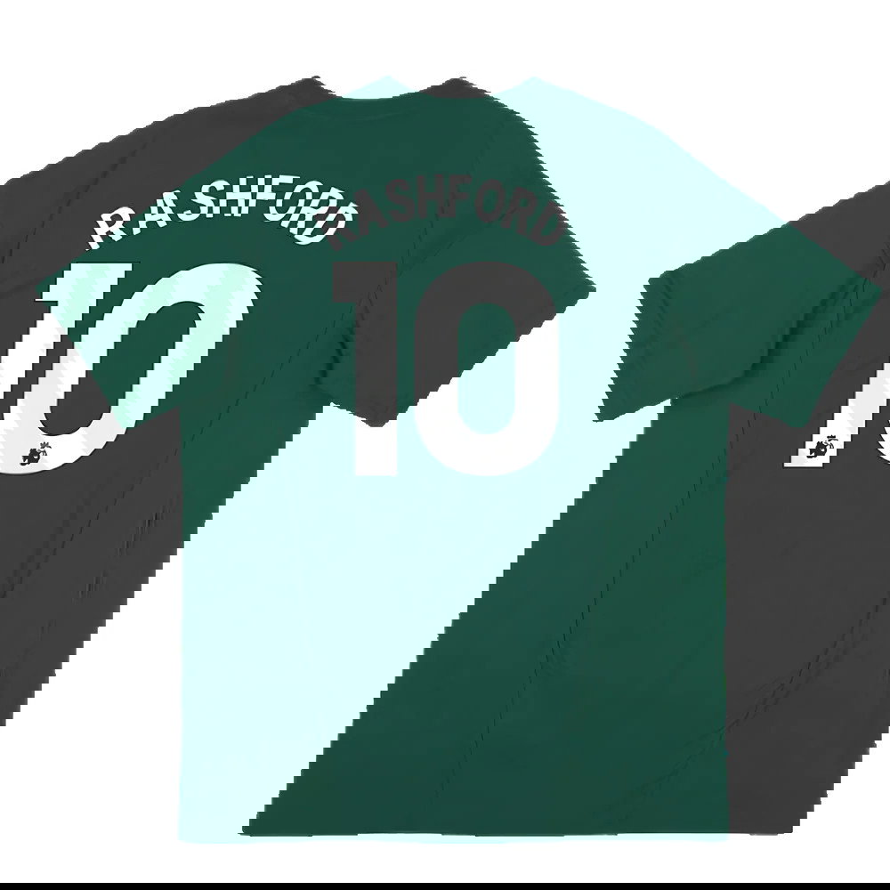 2023-2024 Man Utd Training Tee (Green) (Rashford 10)